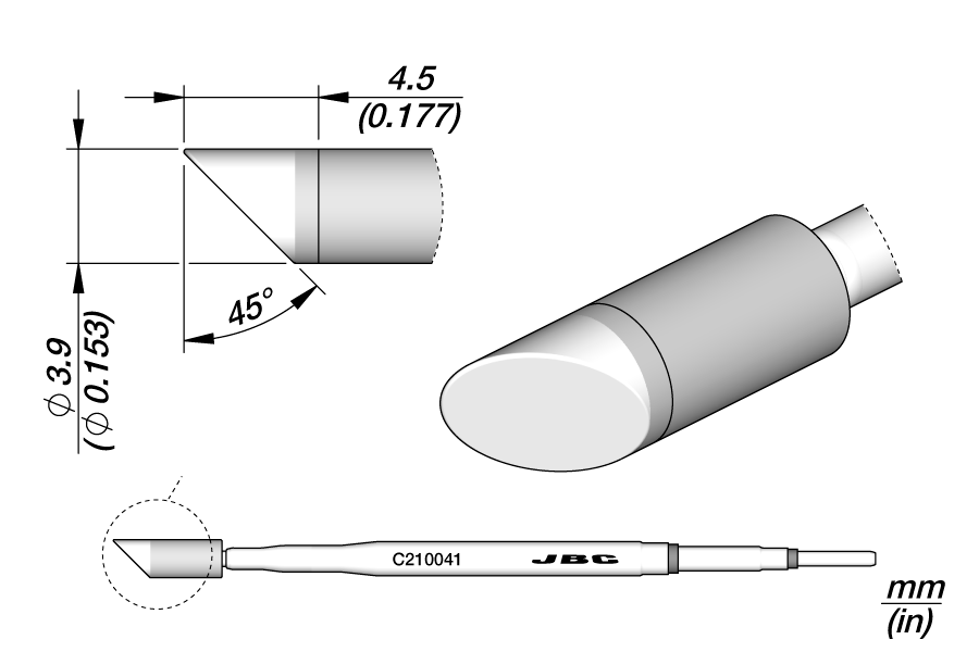 C210041 - Bevel Cartridge Ø 3.9 S2